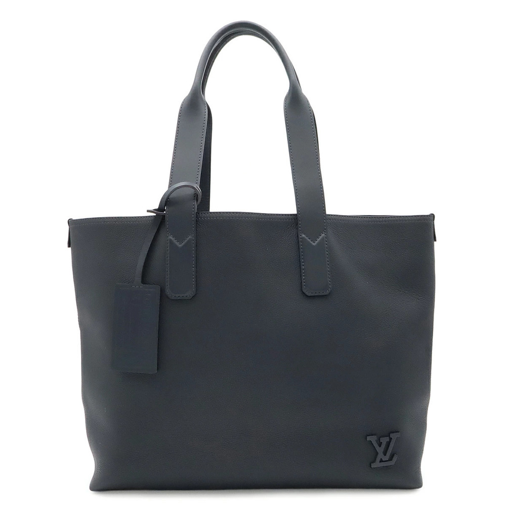Louis Vuitton LV Aerogram Pilot Tote Bag Leather Ink Shoulder Bag Blue